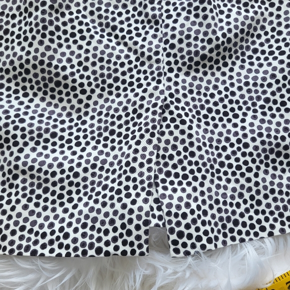 J. Crew White and Brown Pokadot Pencil Skirt Mid length Ladies Size 6 - Picture 5 of 9